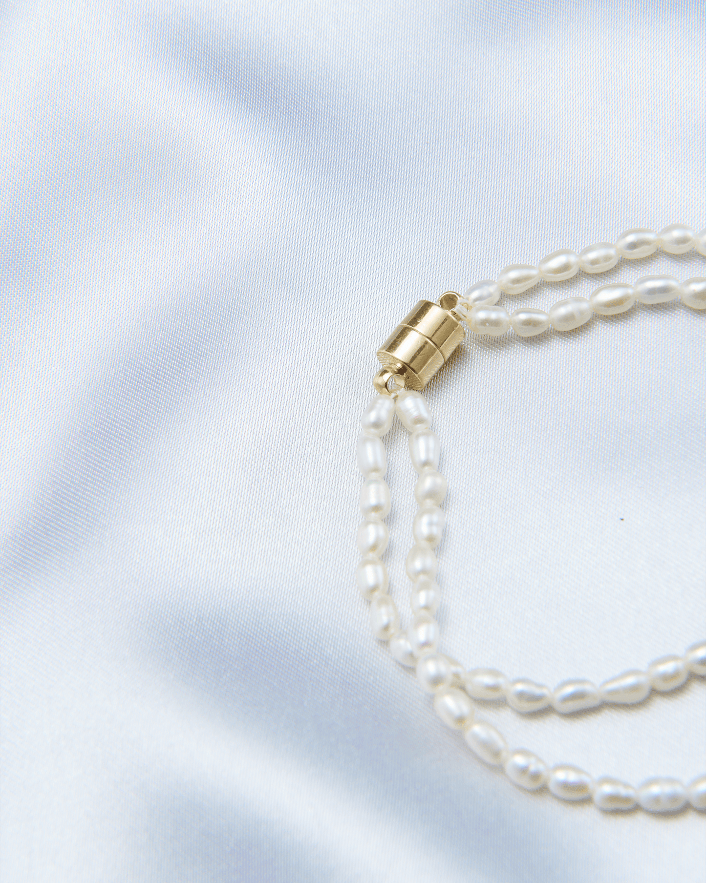 Double-ring Fine Pearl Bracelet