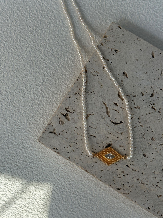 Greek Eye Pearl Necklace™