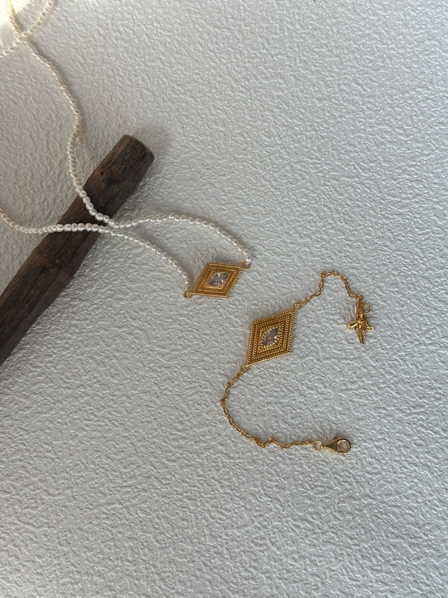 Greek Eye Pearl Necklace