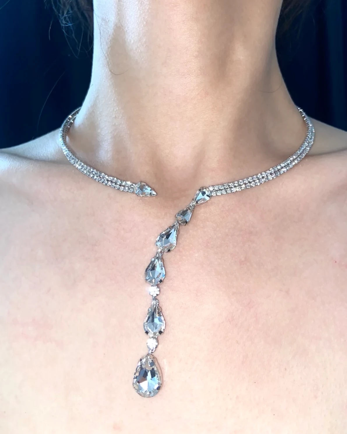 Teardrop Y Necklace