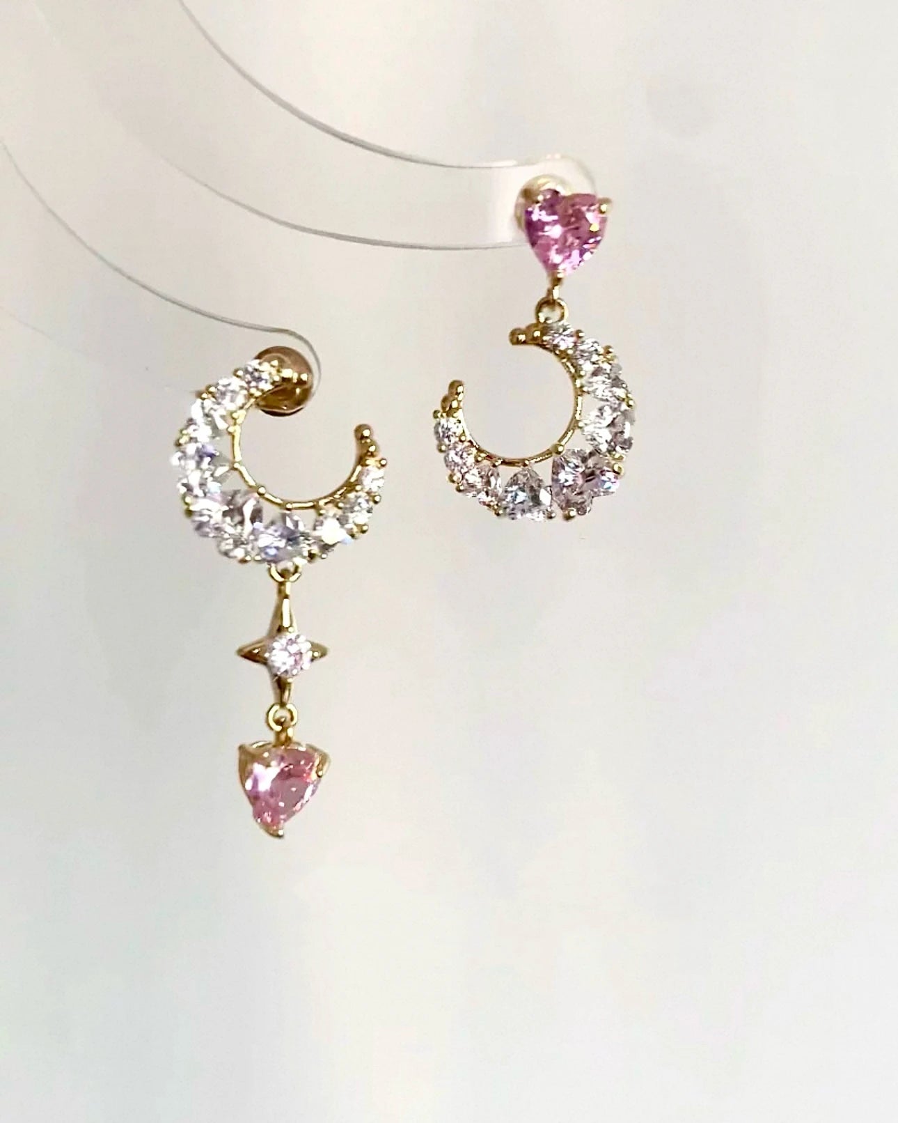 Moon & Heart Earrings