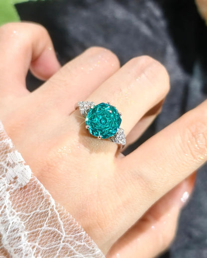 Blue Rose Zircon Set