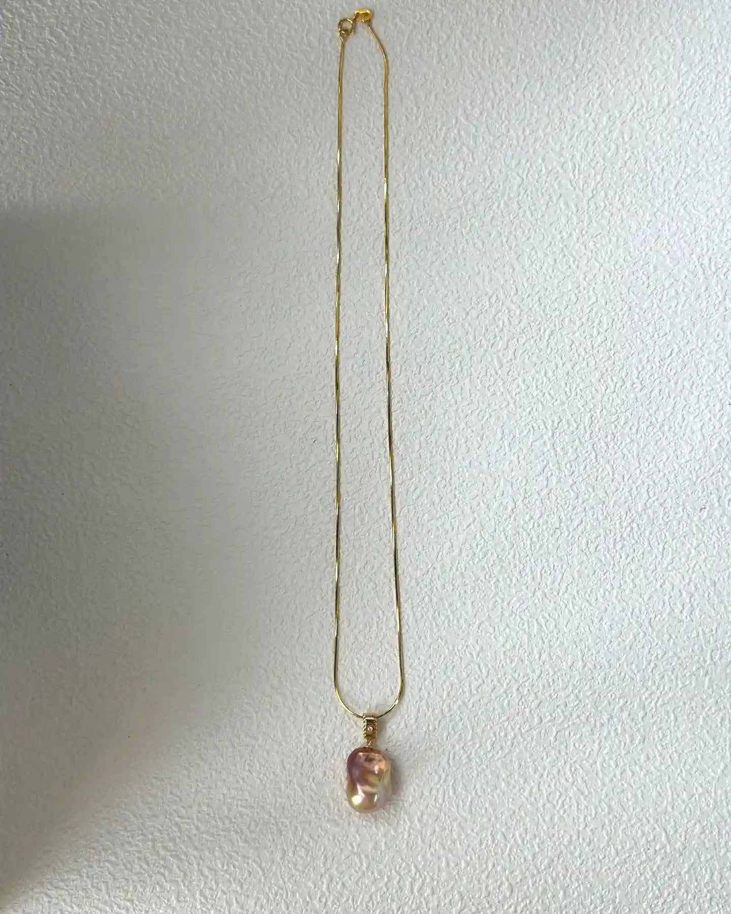 Iridescent Baroque Pearl Necklace
