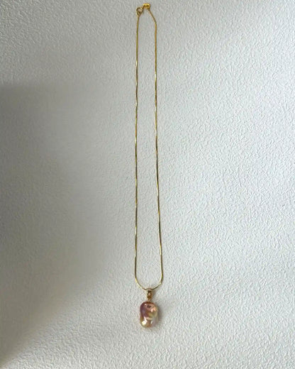 Iridescent Baroque Pearl Necklace