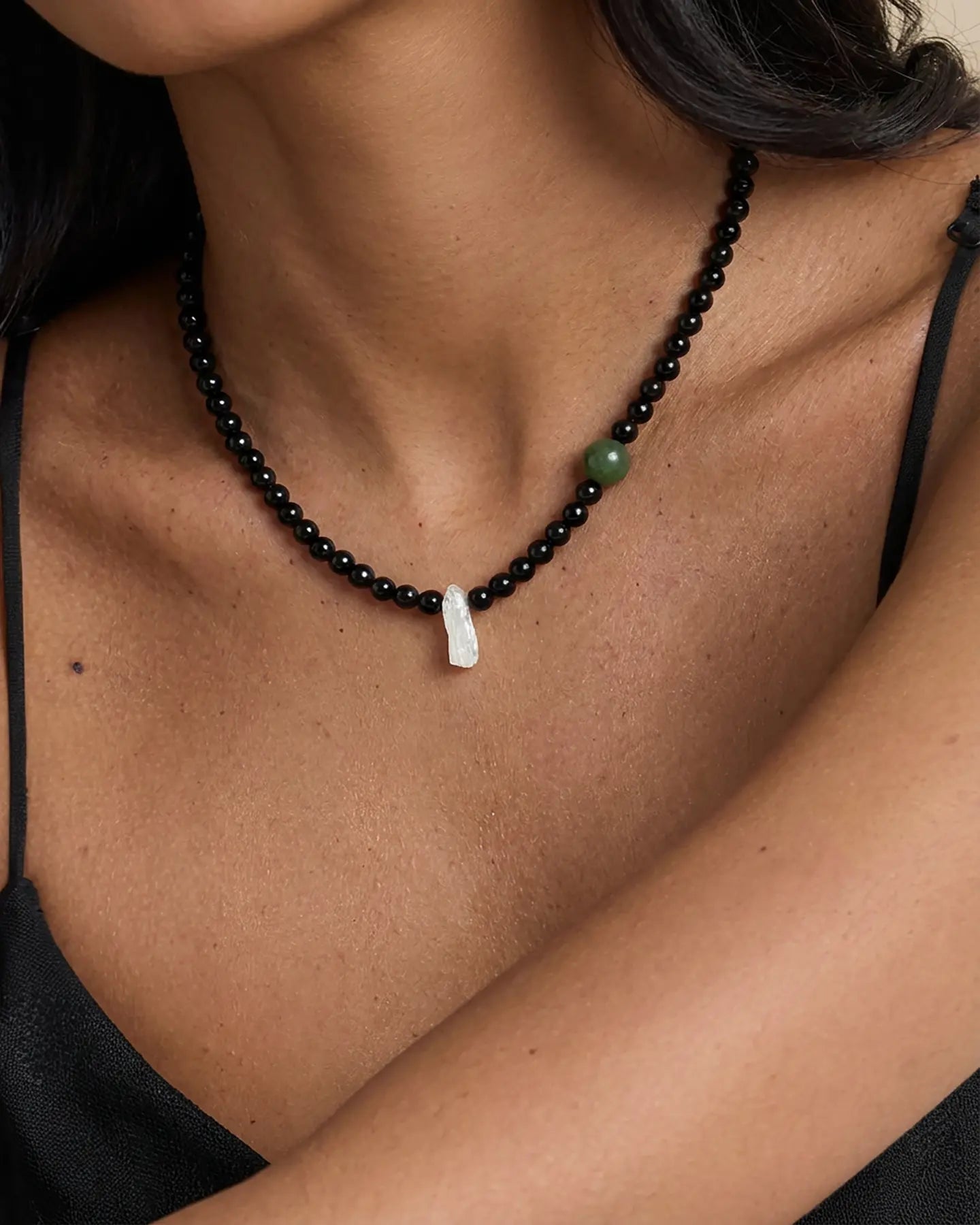 Black Onyx Pearl Necklace