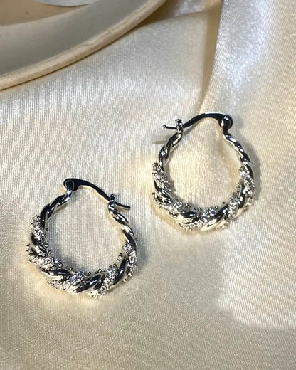 Twisted Sparkle Hoops