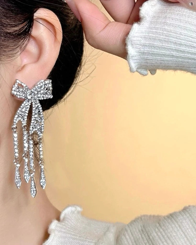 Crystal Bow Earrings