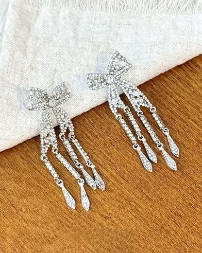 Crystal Bow Earrings