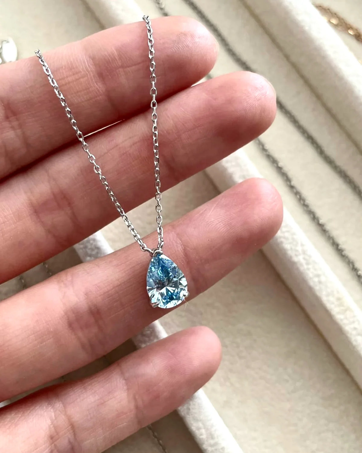 Blue Drop Necklace