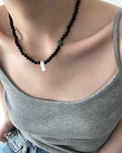 Black Onyx Pearl Necklace