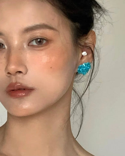 Blue Ice Crystal Earrings