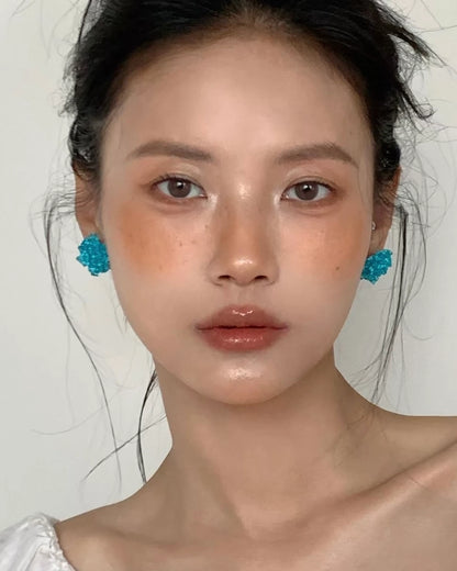 Blue Ice Crystal Earrings