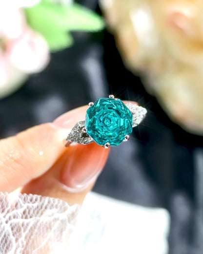 Blue Rose Zircon Set