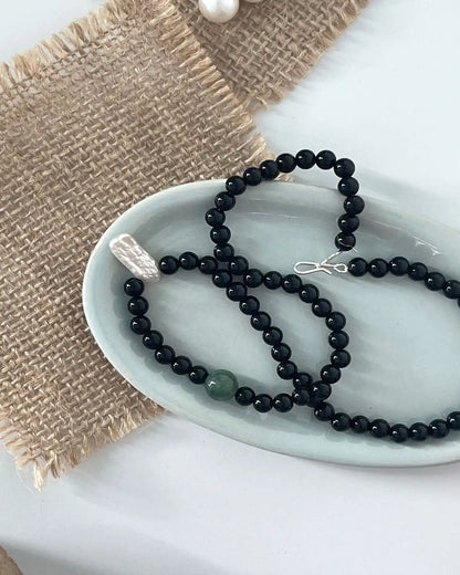Black Onyx Pearl Necklace