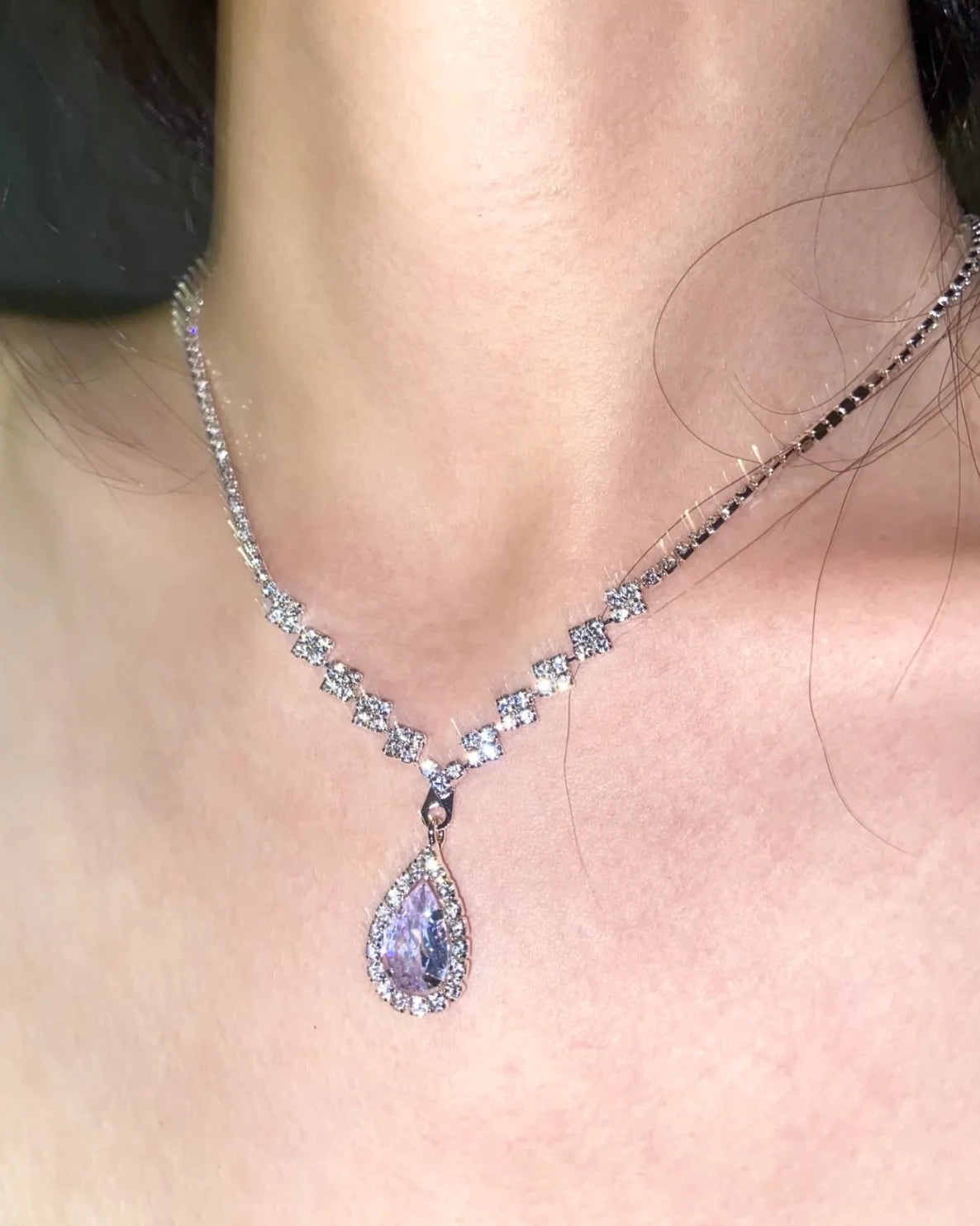 Teardrop Glow Necklace