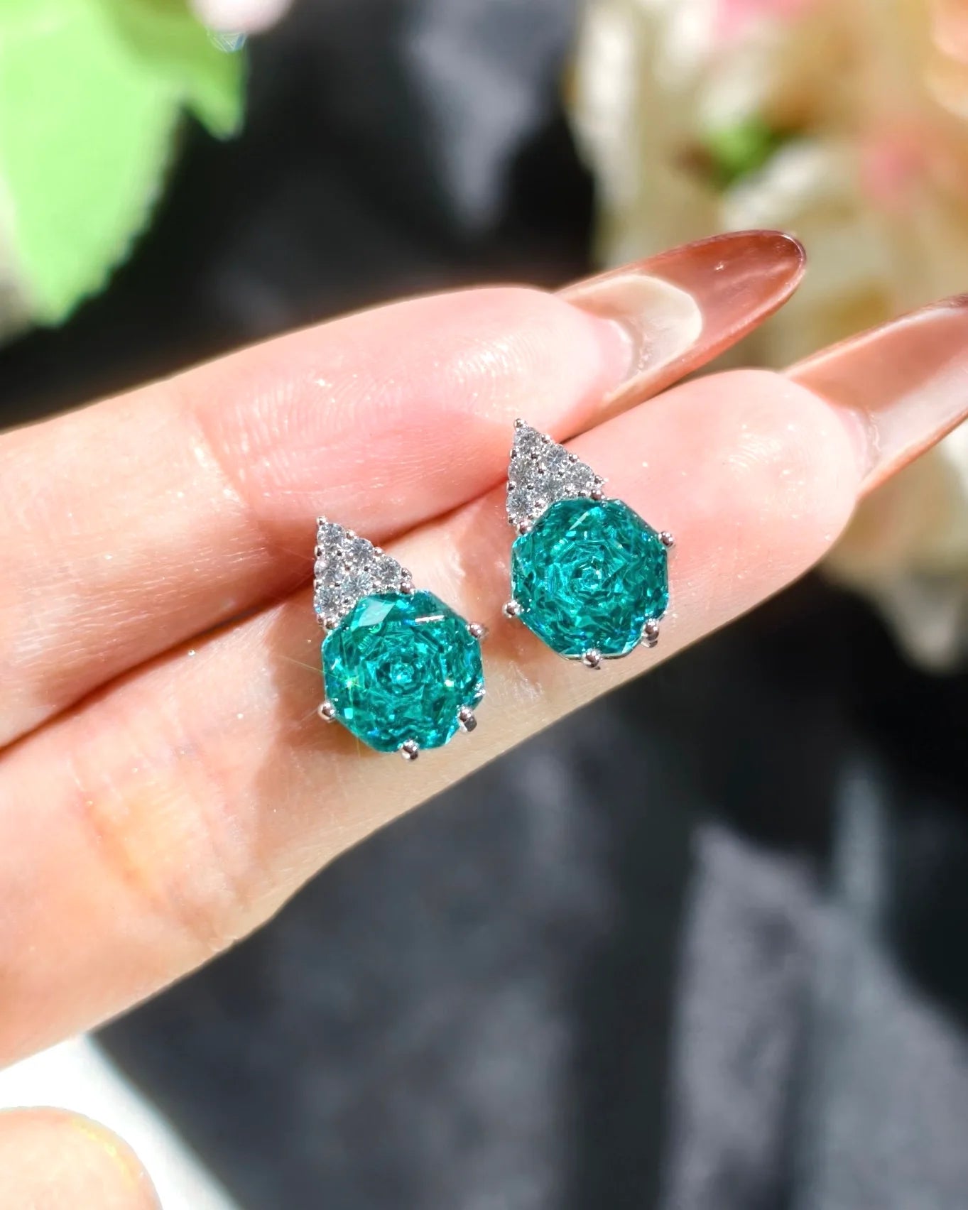 Blue Rose Zircon Set
