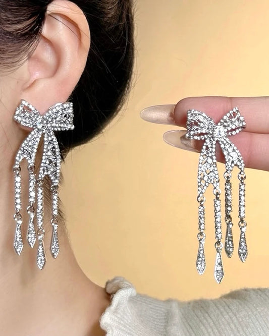 Crystal Bow Earrings
