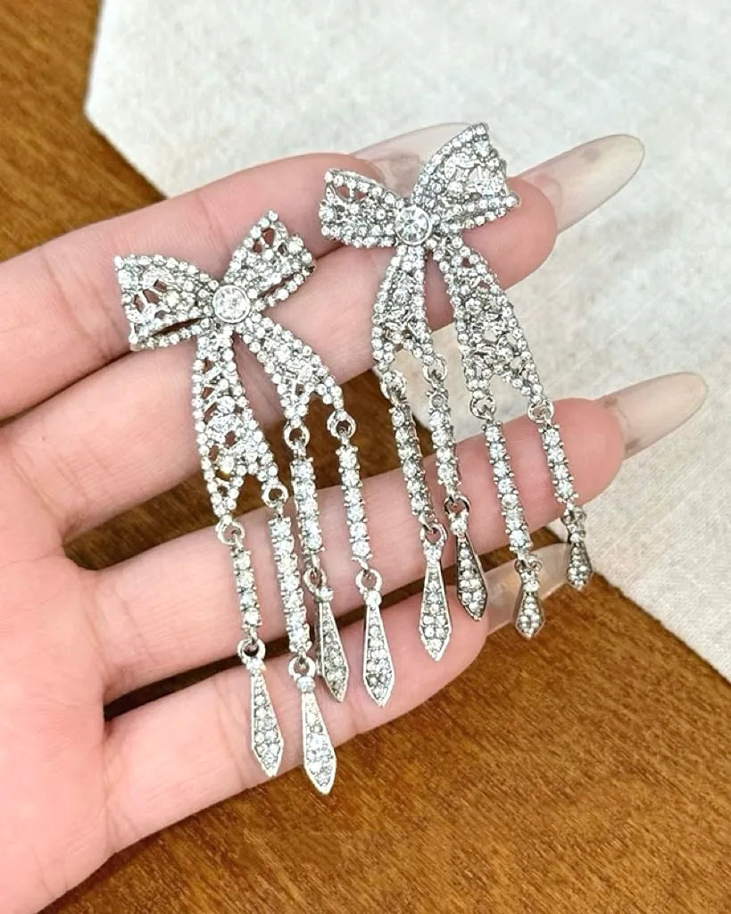 Crystal Bow Earrings