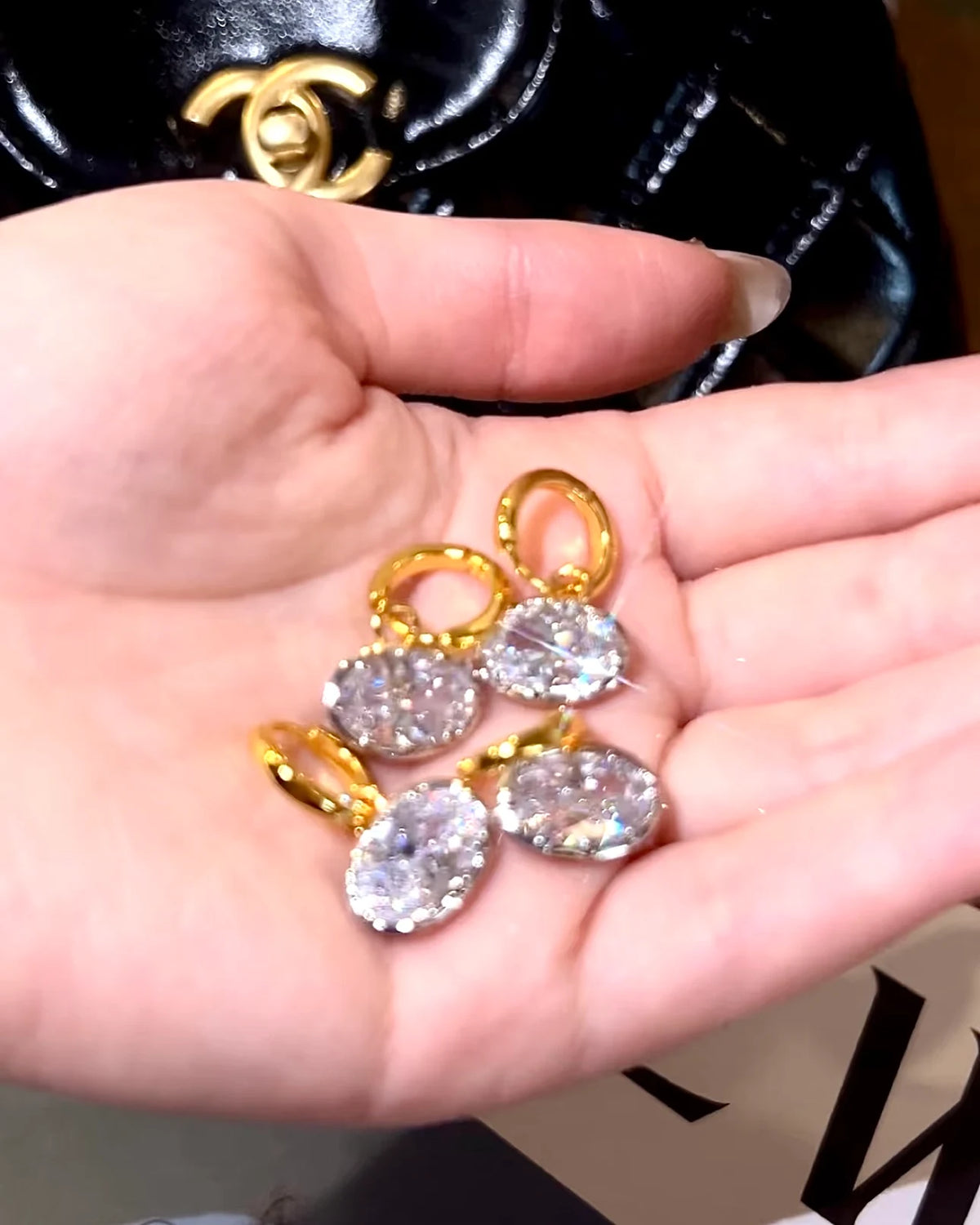 East-West Oval Drop Earrings