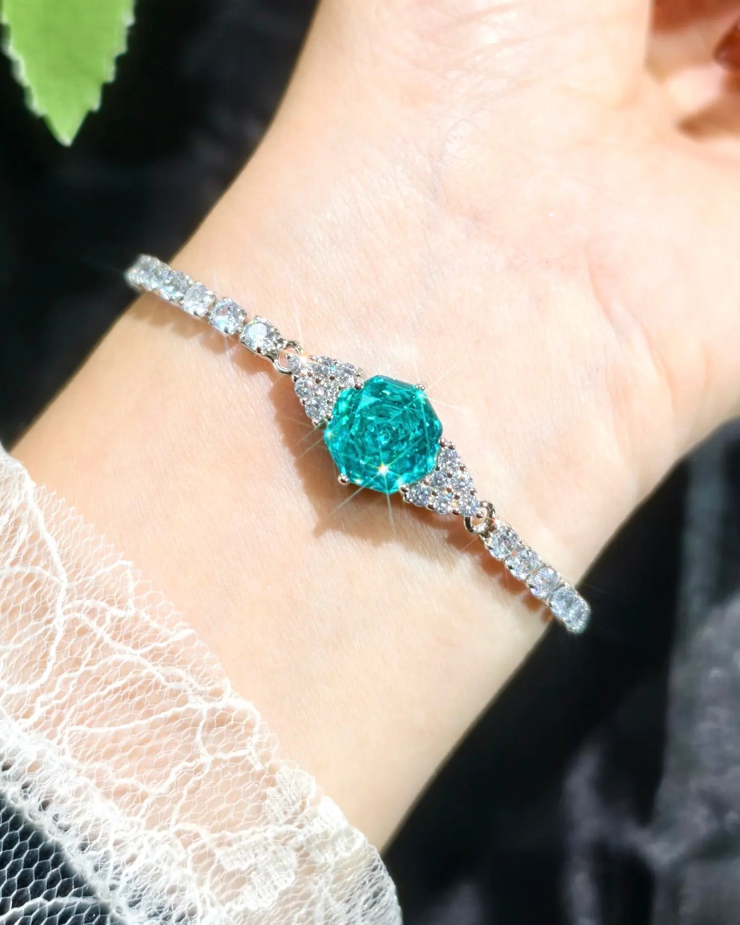 Blue Rose Zircon Set