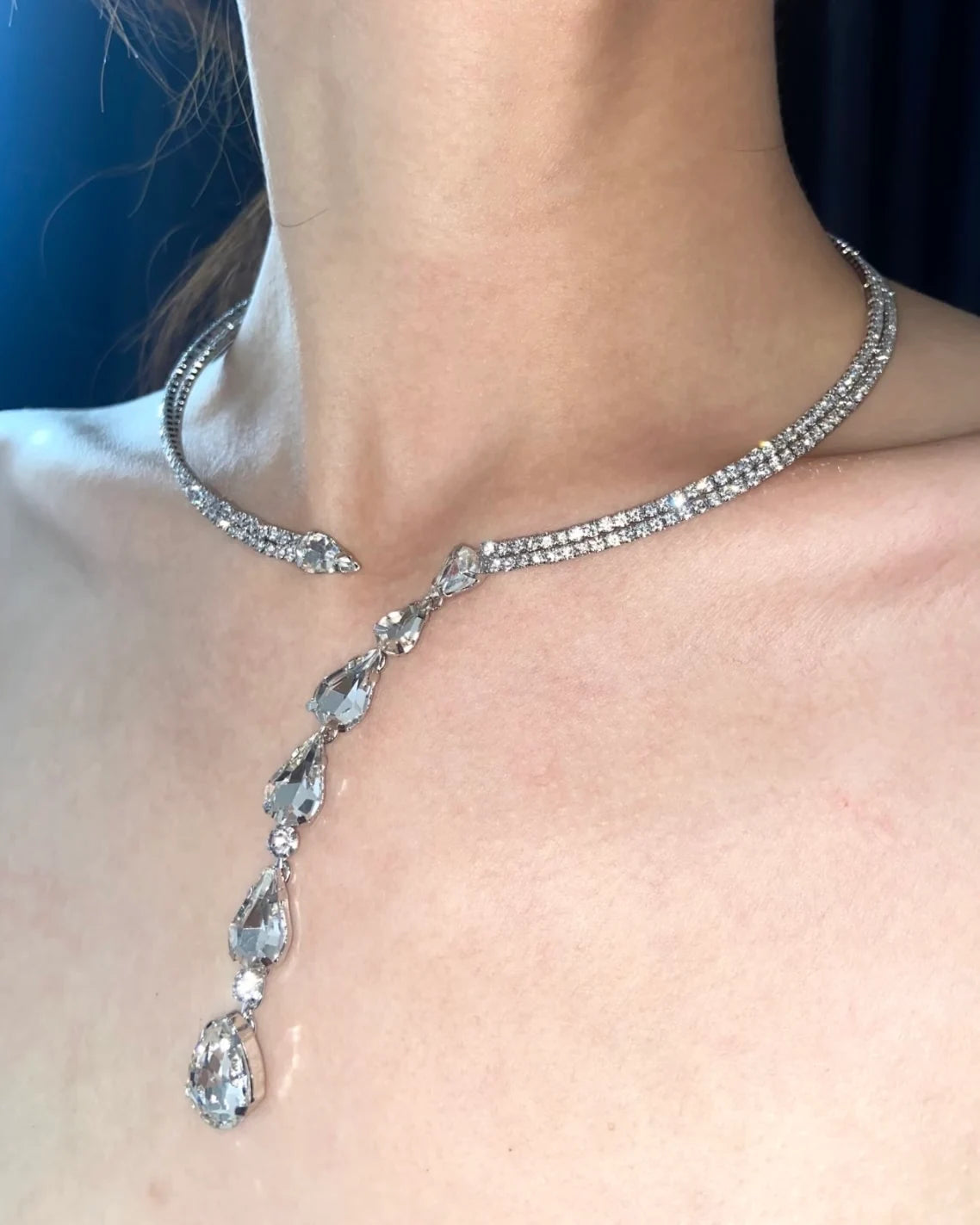 Teardrop Y Necklace