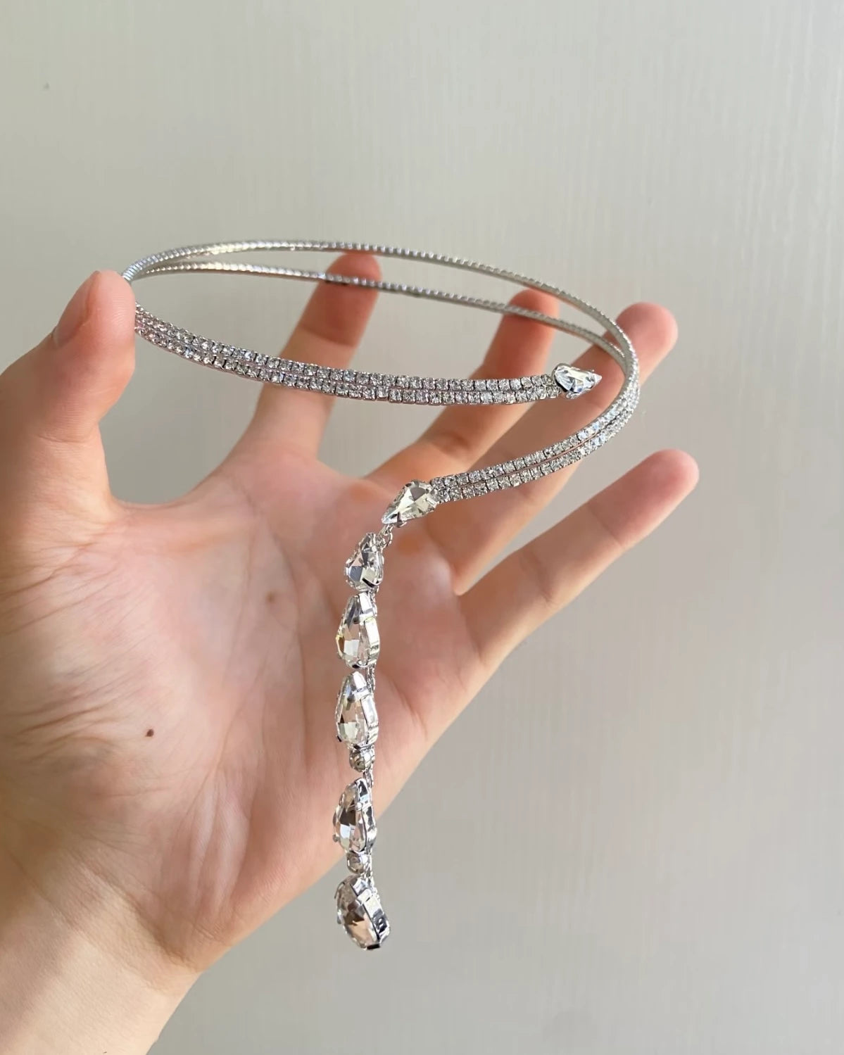 Teardrop Y Necklace