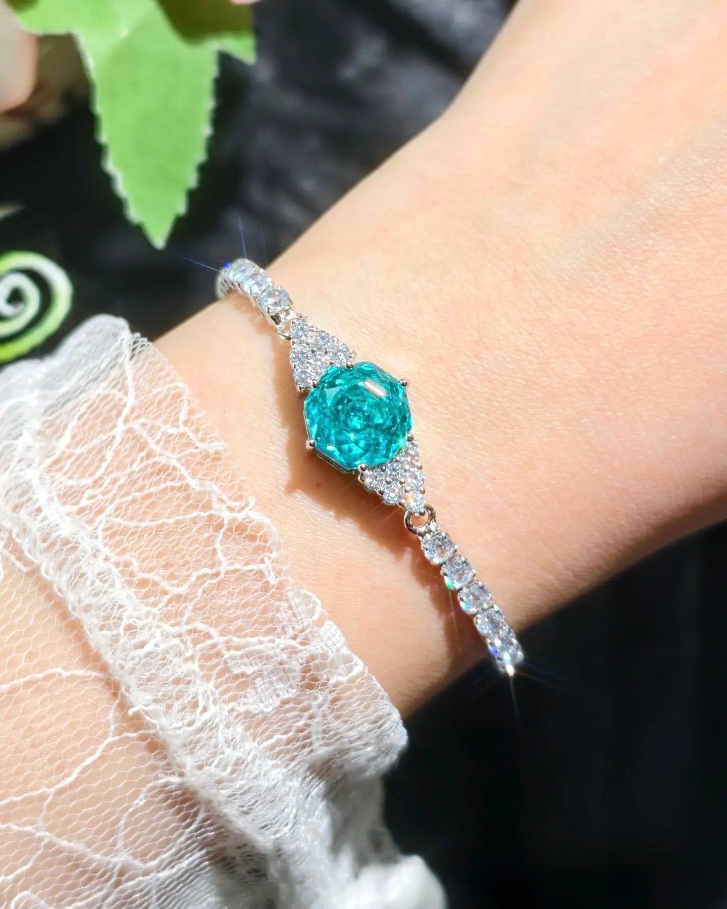 Blue Rose Zircon Set